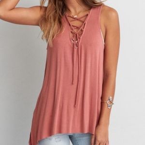 American eagle outfitters soft and sexy lace up v